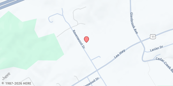 Map showing Fellowship Baptist Church at 14221 Ravenswood Dr., Meadowview, VA