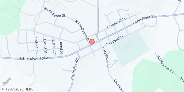 Map showing Loaves & Fishes - Cañon City at 15 W Washington Street, Middleburg, VA