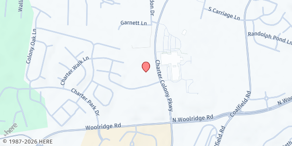Map showing Kingsway Community Church at 14111 Sovereign Grace Drive, Midlothian, VA