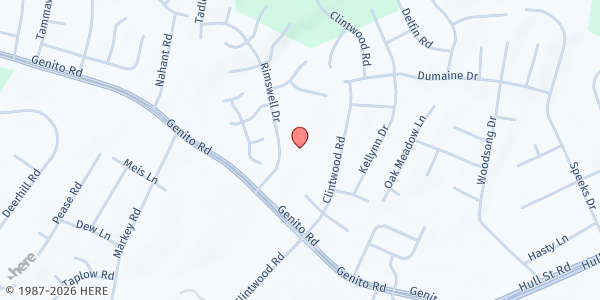 Map showing Refuge Pantry - Victory Tabernacle at 11700 Genito Road, Midlothian, VA