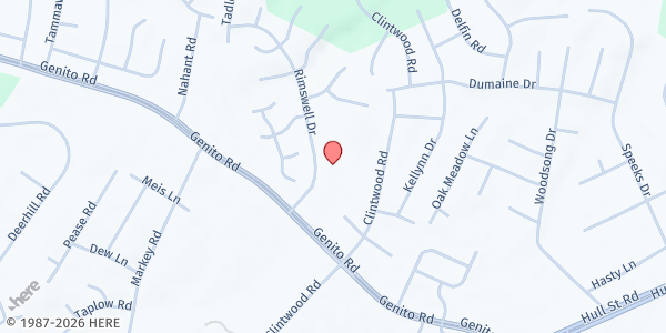 Map showing Refuge Pantry - Victory Tabernacle Ministries at 11700 Genito Rd., Midlothian, VA