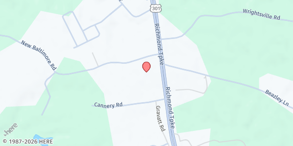 Map showing Caroline Community Services Center at 17202 Richmond Turnpike, Milford, VA