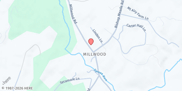 Map showing Community Table -- FISH of Clarke County at 1983 Millwood Road, Millwood, VA