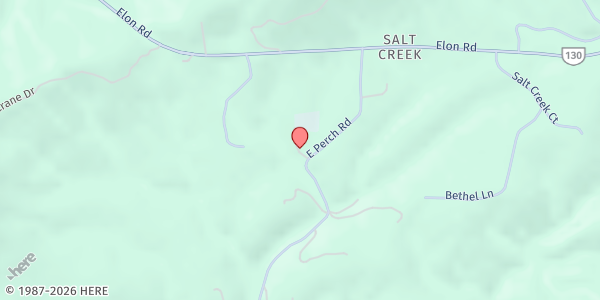 Map showing Chestnut Grove Baptist Church at 226 E. Perch Rd., Monroe, VA