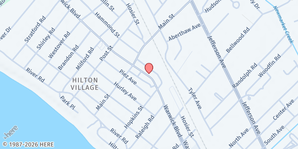 Map showing First United Methodist Church - Newport News at 10246 Warwick Boulevard, Newport News, VA