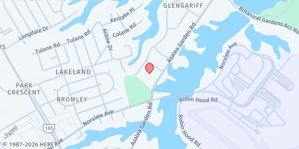 Map showing Faith World Ministries at 6235 Azalea Garden Rd., Norfolk, VA