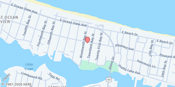 Map showing The Storehouse at 3909 Pleasant Ave., Norfolk, VA
