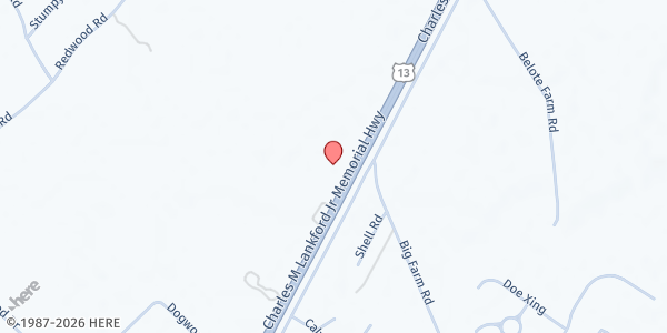 Map showing Rock Church at 27112 Lankford Hwy., Onley, VA