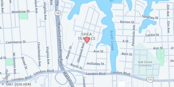 Map showing Chelsea Terrace at Chelsea Terrace, Portsmouth, VA