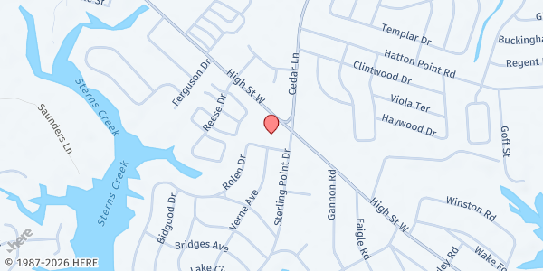 Map showing Green Acres Food Pantry at 3135 Hanley Ave., Portsmouth, VA