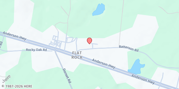 Map showing Powhatan Food Pantry at 2500 Batterson Road, Powhatan, VA