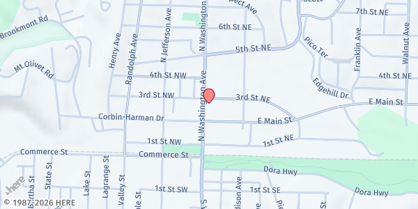 Map showing Pulaski County United Way at 246 N Washington Ave, Pulaski, VA