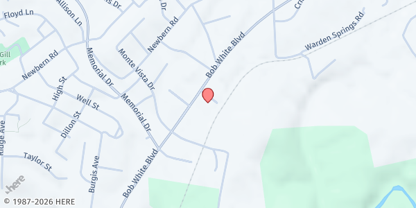 Map showing Refreshing Center at 1621 Bob White Blvd, Pulaski, VA