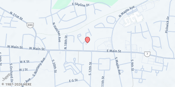 Map showing Salvation Army Loudoun - Mobile Pantry in Purcellville at 119 N. 16th Street, Purcellville, VA