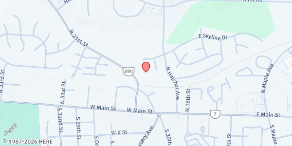 Map showing Tree of Life Food Pantry - Purcellville at 210 N. 21st St., Purcellville, VA