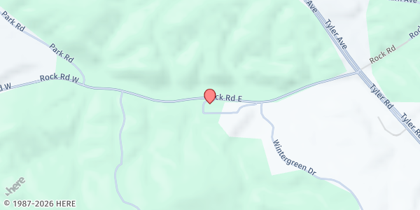 Map showing Old Brick Presbyterian Church at , Radford, VA