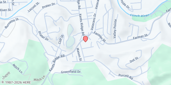 Map showing Good Samaritan Food Pantry at 106 Veterans Dr., Richlands, VA