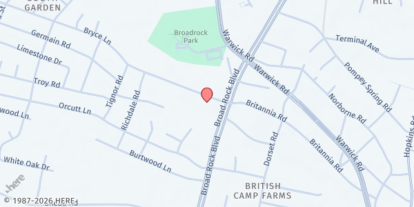 Map showing Bringing Gods Word To Life at 4823 Bryce Lane, Richmond, VA