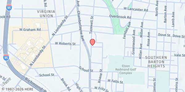 Map showing CAPUP North Food Pantry at 710 Dawn Street, Richmond, VA