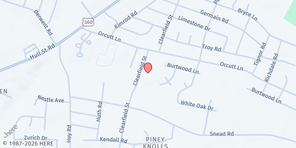 Map showing Crusade for Christ Christian Church Ministries at 2337 Clearfield Street, Richmond, VA