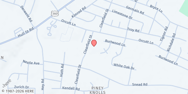 Map showing Crusade for Christ Ministries at 2337 Clearfield St, Richmond, VA