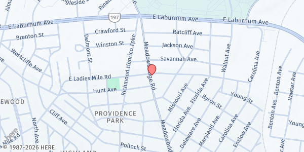 Map showing Meadowbridge Community Market at 3613 Meadowbridge Road, Richmond, VA