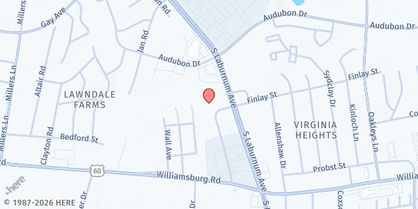 Map showing Nationz Foundation, Inc. - Richmond at 4794 Finlay St., Richmond, VA