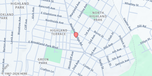 Map showing Northside Outreach Center at 3080 Meadowbridge Road, Richmond, VA