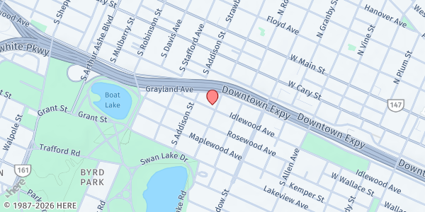 Map showing Sixth Baptist Church Community Mission at 2204 Idlewood Avenue, Richmond, VA