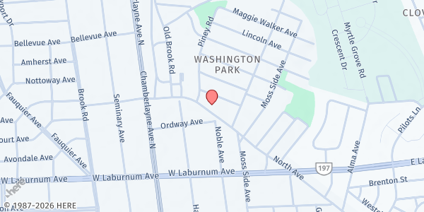 Map showing St. John Baptist Church Food Pantry at 4317 North Ave., Richmond, VA