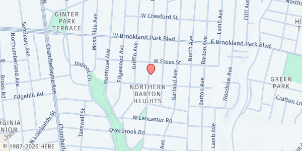 Map showing Trinity Baptist Church Soup Kitchen at 2811 Fendall Avenue, Richmond, VA