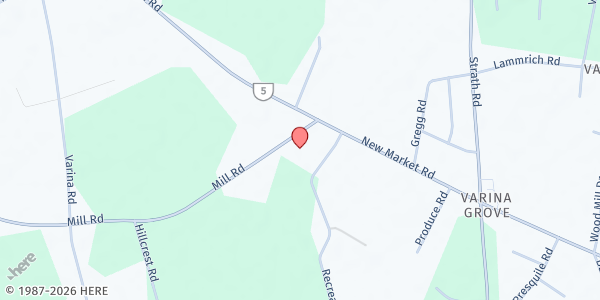 Map showing Varina Episcopal Food Pantry at 2385 Mill Rd, Richmond, VA