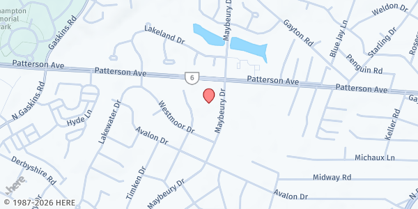 Map showing Welborne United Methodist Church at 920 Maybeury Dr, Richmond, VA