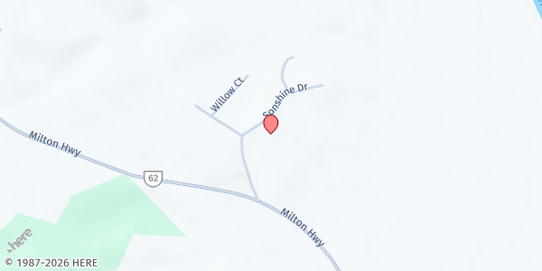 Map showing River of Life Church at 360 Sonshine Drive, Ringgold, VA