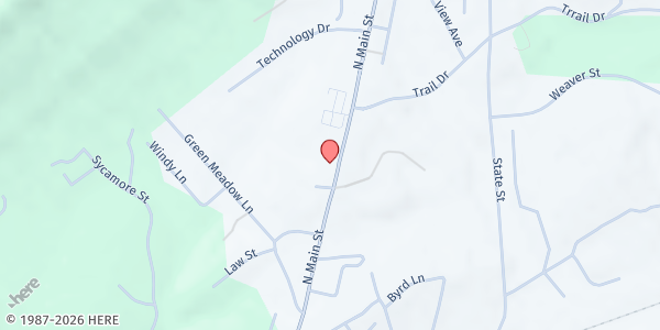 Map showing Stepping Stone Mission at 1105 N Main St, Rocky Mount, VA