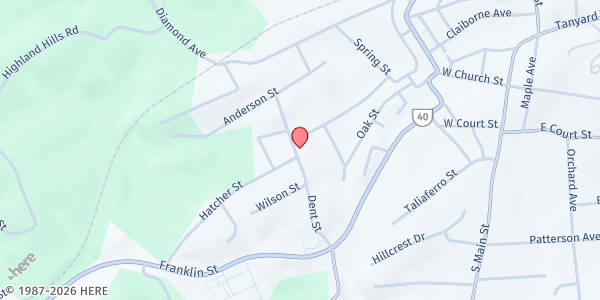 Map showing Support To Eliminate Poverty (STEP) Inc. - Food Distribution Center at 200 Dent St, Rocky Mount, VA