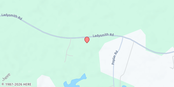 Map showing Saint Mary of the Annunciation at 10306 Ladysmith Rd, Ruther Glen, VA