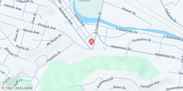 Map showing Bethel Baptist Food Pantry at 1601 South Colorado St., Salem, VA