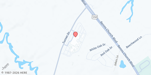 Map showing Liberty Live Church | Smithfield Campus at High School, Smithfield, VA