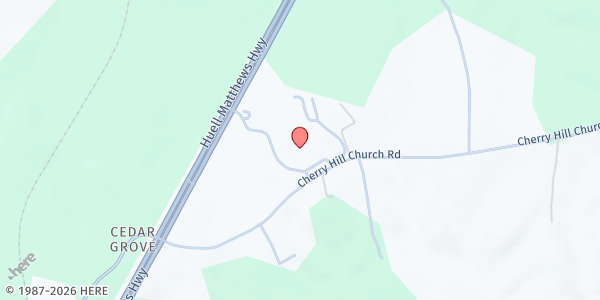 Map showing Tri County/Serving Hope - Cherry Hill Church at 1117 Cherry Hill Church Road, South Boston, VA