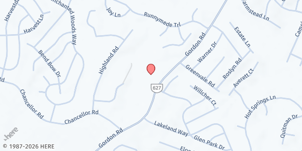 Map showing Chancellor Baptist Church - Food Distribution Center at 11324 Gordon Rd, Spotsylvania Courthouse, VA