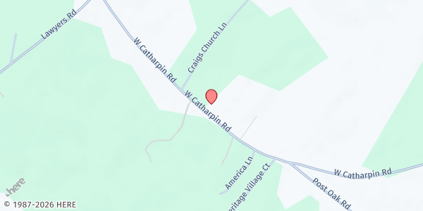 Map showing Craig's Baptist Church at 14123 West Catharpin Rd, Spotsylvania, VA