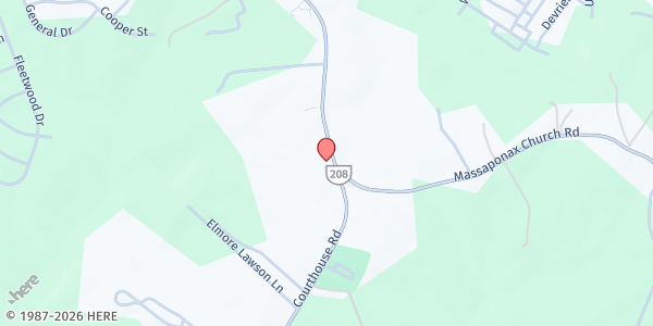 Map showing Zion United Methodist Church at 8700 Courthouse Rd., Spotsylvania, VA