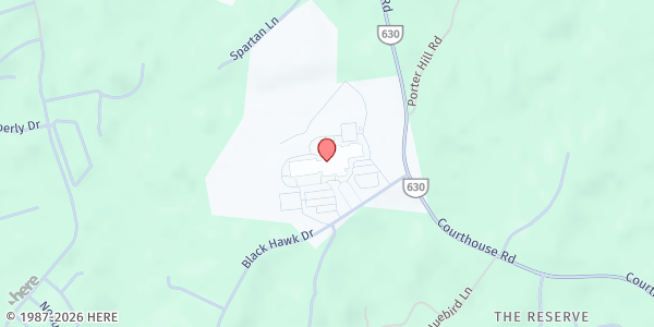Map showing Brooke Point High School at 1700 Courthouse Rd, Stafford, VA
