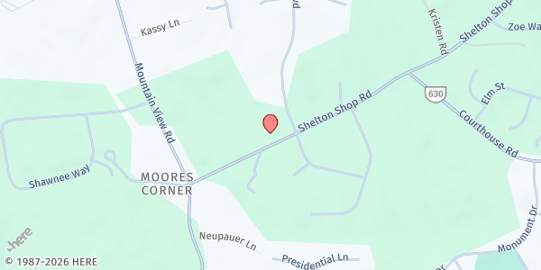 Map showing Mobile Pantry - North Stafford at 500 Shelton Shop Rd., Stafford, VA