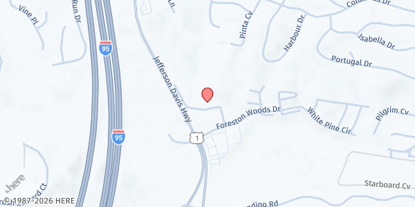 Map showing Stafford Community Initiative at 60 Susa Dr, Stafford, VA