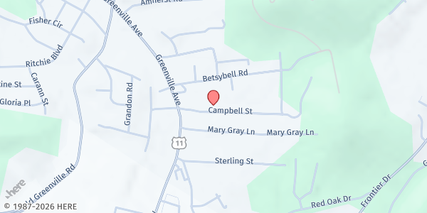Map showing Fountain of Life Church of God of Prophecy at 319 Campbell Street, Staunton, VA