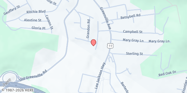 Map showing Linden Heights Baptist Church at 371 Linden Drive, Staunton, VA