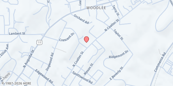 Map showing Staunton Seventh Day Adventist Church at 1000 North Coalter Street, Staunton, VA