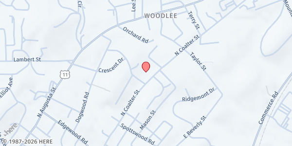 Map showing Staunton Seventh Day Adventist Church - Food Distribution Center at 1000 N Coalter St, Staunton, VA